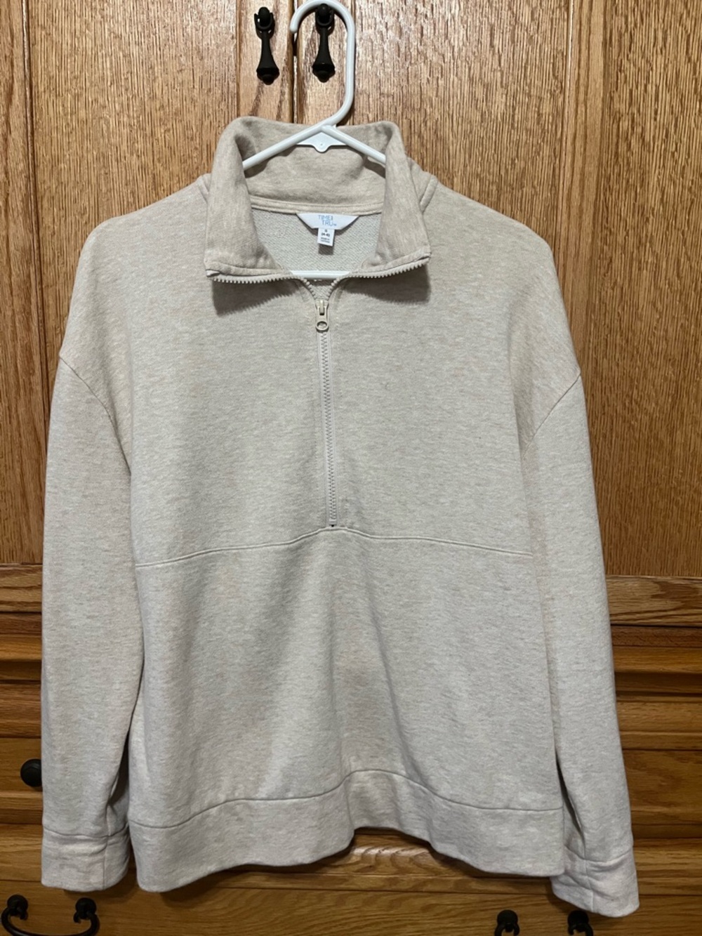 Time and True Half-Zip Pullover Sweater - Beige